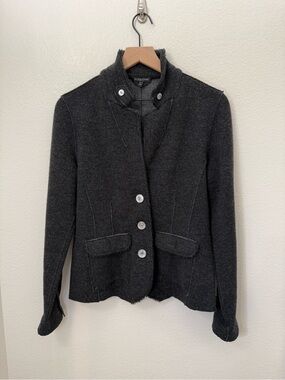 EILEEN FISHER Double Knit Felted Merino Wool Jacket Blazer PM